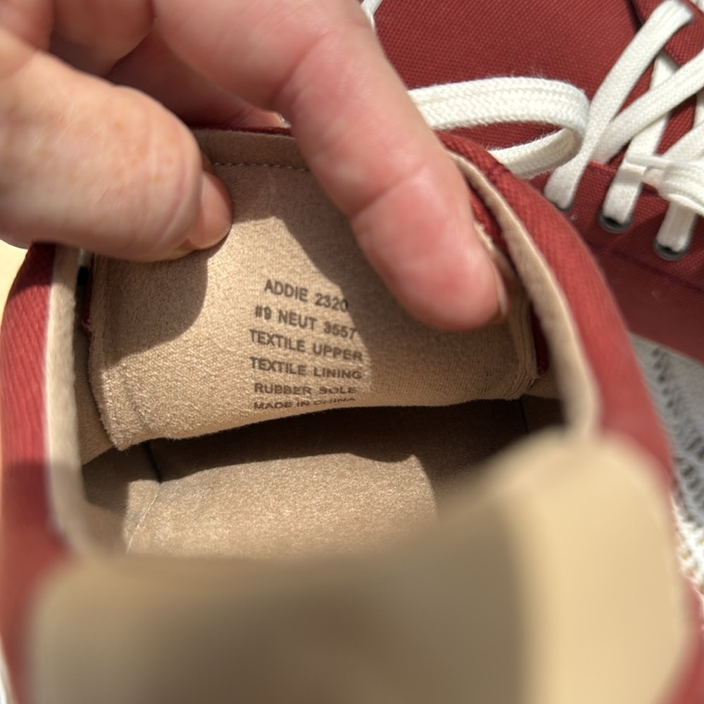 ABEO NWOT Women's Red Canvas Sneakers - Picture 3 of 9